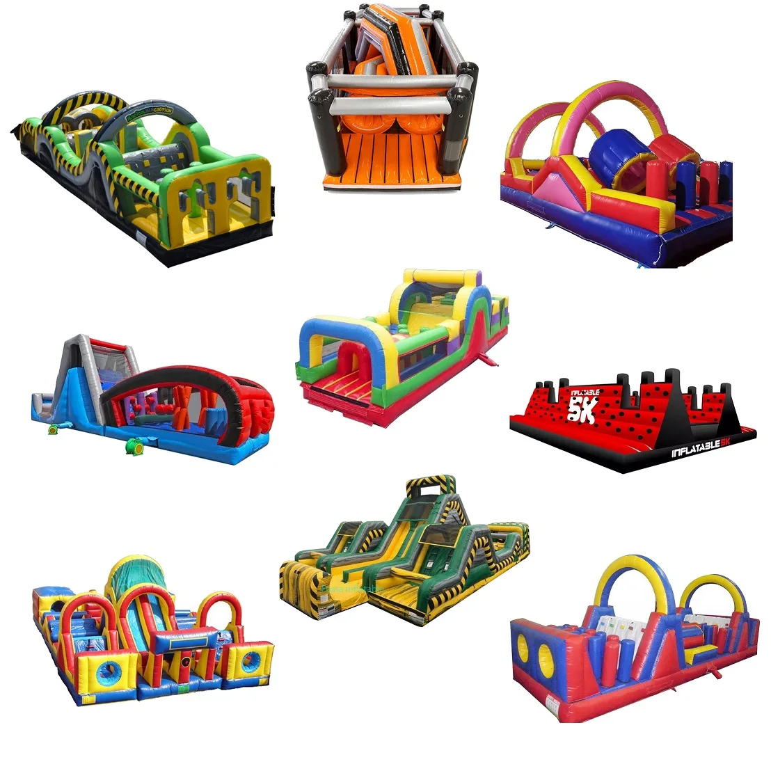 commercial inflatable obstacle course challenge land games bounce house obstacle course battle games for adults