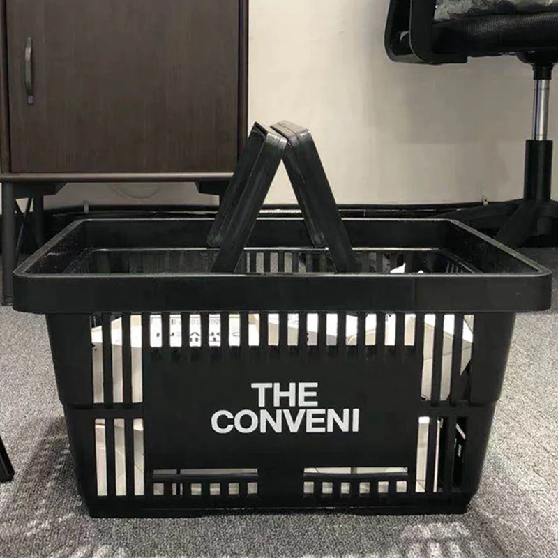 Hot sale 18L Cheap  plastic shopping basket with two handles