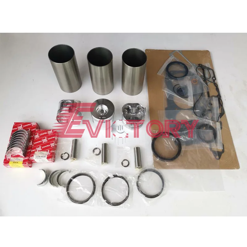For Yanmar repair parts 3TNV84T 3TNV84-T piston ring cylinder liner head gasket engine bearings rebuild kit