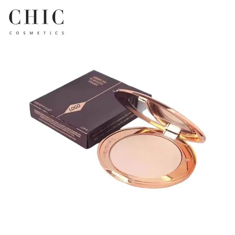 Luxury Private Label Custom Oil Control Pressed Powder High Quality Matte Finish Waterproof Makeup Face Setting Powder