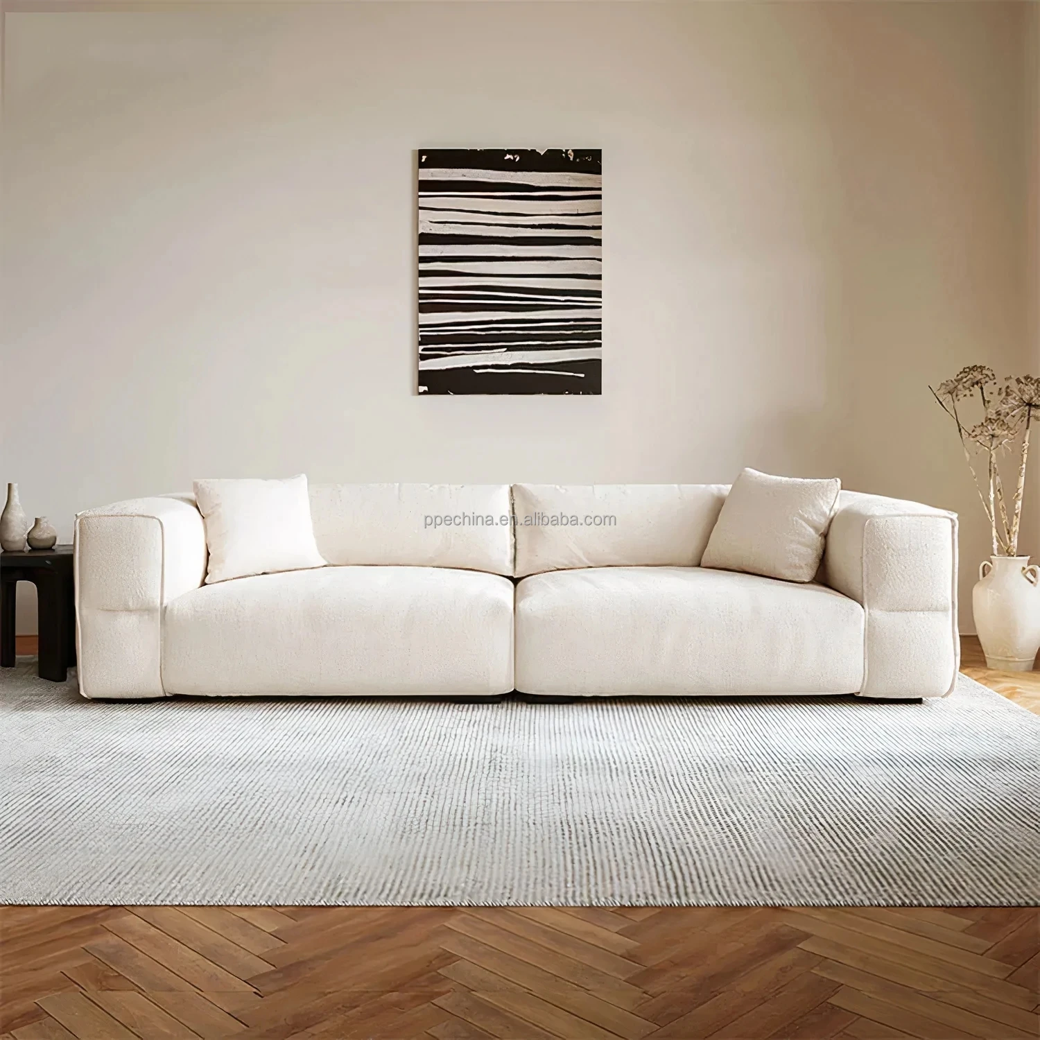 Luxury living room lounge home furniture white cream fabric modern couch sofa set
