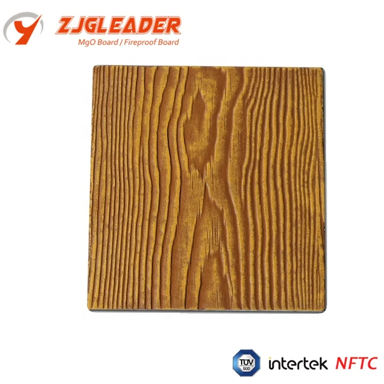 Wood Grain Cement Decking Fiber Cement Cladding Facades Weatherboard Wall Decorations