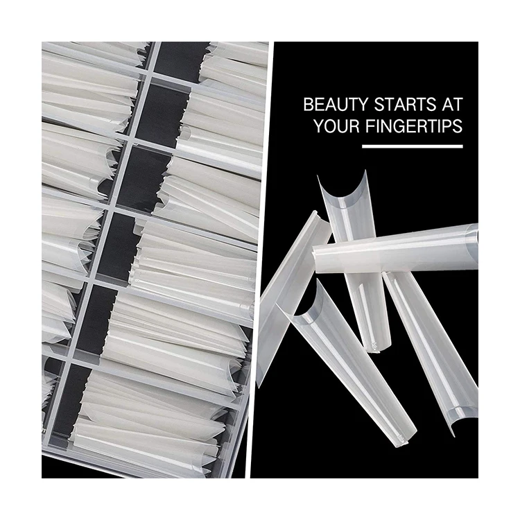 Половина крышка маникюрного салона, накладные ногти гроб французский patckaging дизайн накладные ногти