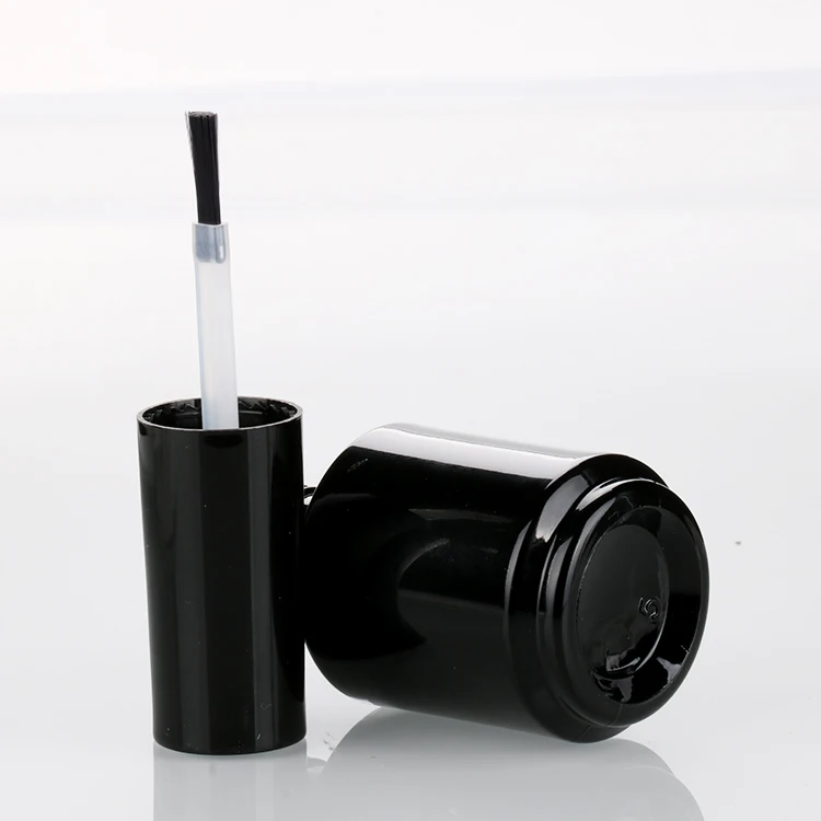 15ml matte black nail polish oil glue bottle custom logo uv gel pot on sale