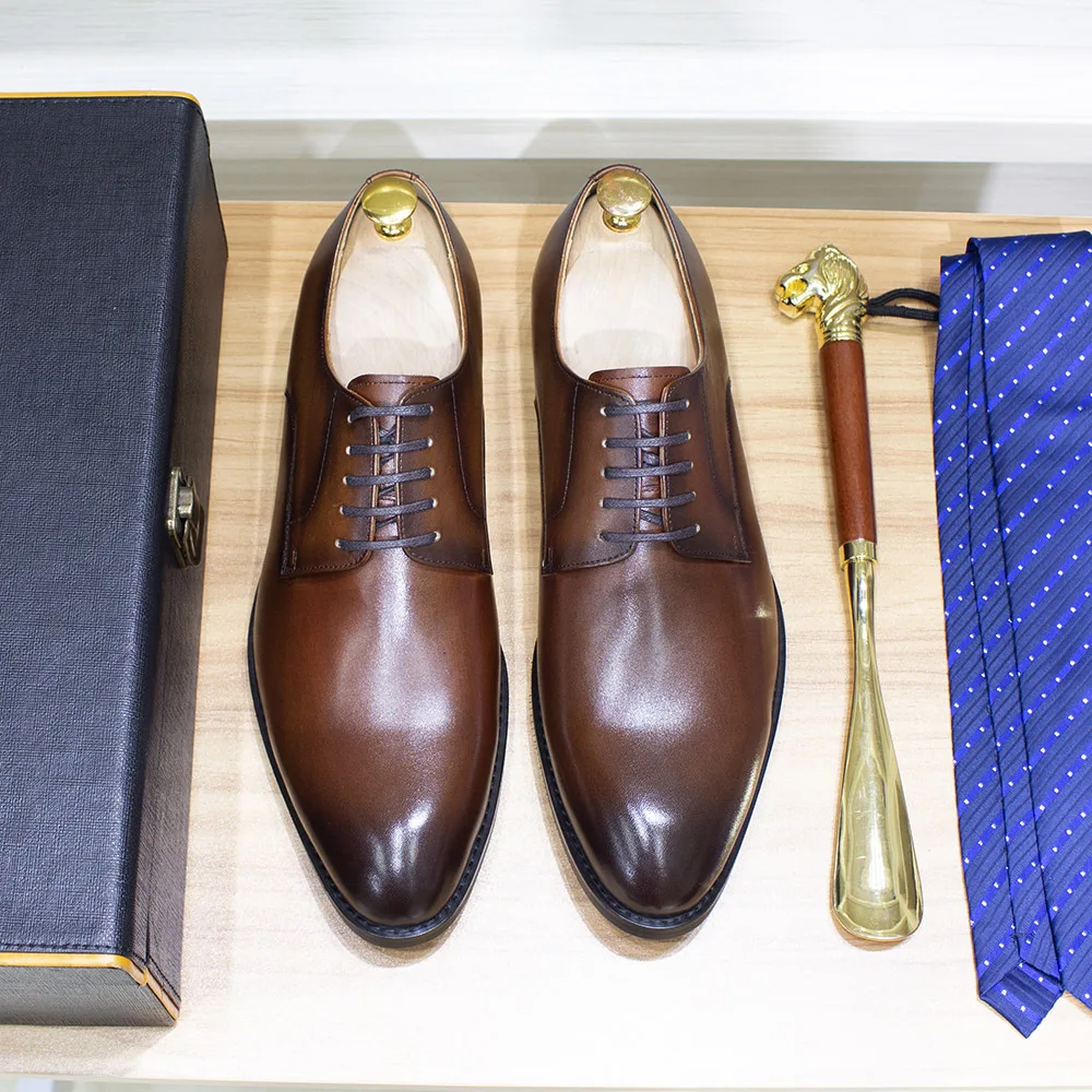 sh10692a High end men dress shoe 2024 genuine leather chaussures hommes