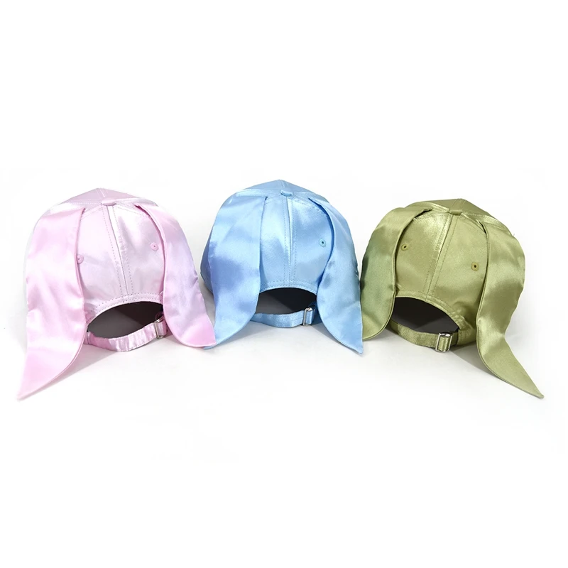 Фабрика Шэньчжэнь, оптовая продажа, детские головные уборы, кепки, дизайн с вашим собственным логотипом, атласные Симпатичные Детские бейсболки с кроликом