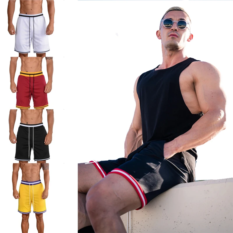 Шорты мужские сетчатые, быстросохнущие спортивные, в стиле хип-хоп, для баскетбола, футбола, тренировок, бега, бега, спортивного зала