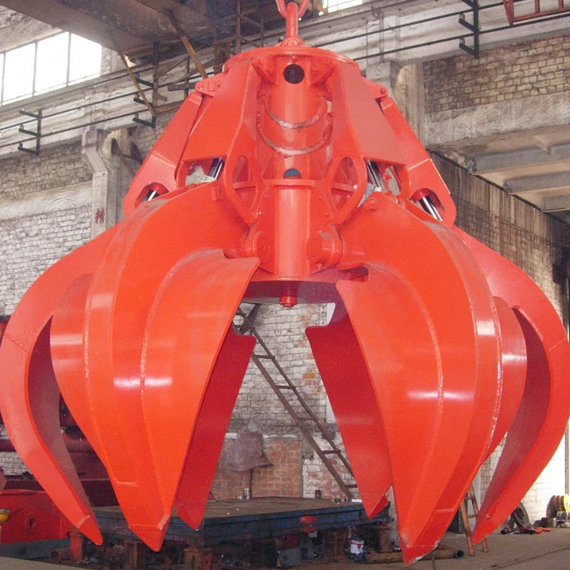 
Top factory different tons orange peel motor-hydraulic steel scrap grab bucket for crane 