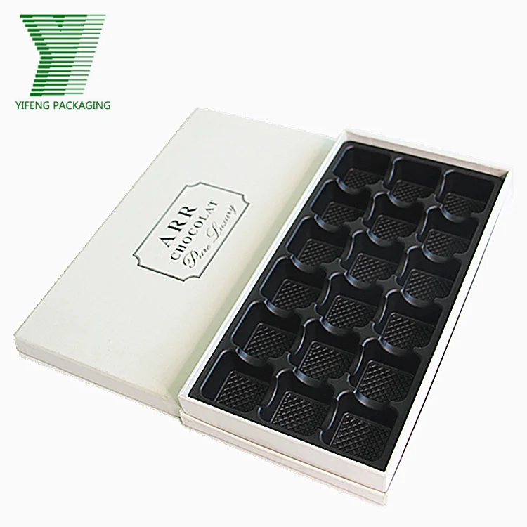 YIFENG Guangzhou luxury brand plastic inserts white packaging strawberry chocolate bon bon box