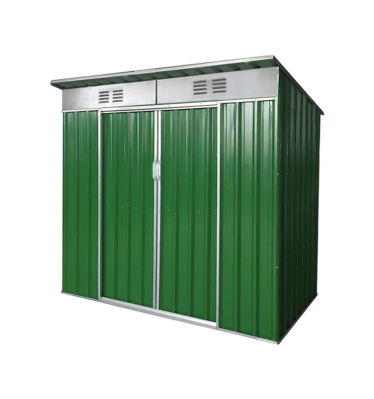 6x3ft Pent Roof Metal Storage Shed Garden Shed