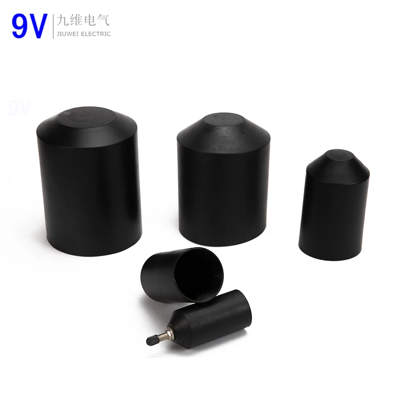 Hot Selling Pipe End Caps Waterproof Electrical Cable Caps 12mm Heat Shrink Black End Caps