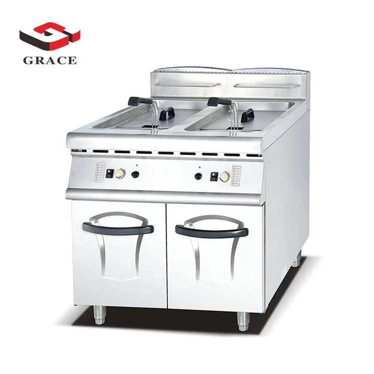 Frying Machine Gas Fryer Stainless Steel Fried Chicken Machine French Fries for KFC 20L*2 Commercial Fryer Deep Fryer