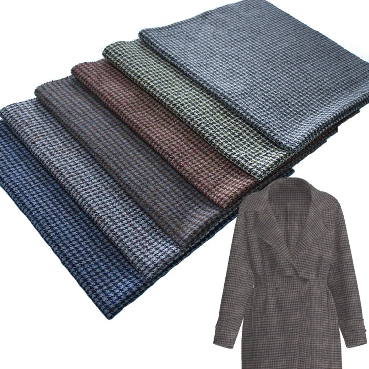 
Low price woven wool blend fabric houndstooth soft for women ladies coat skirt jacket shorts overcoat winter spring autumn 