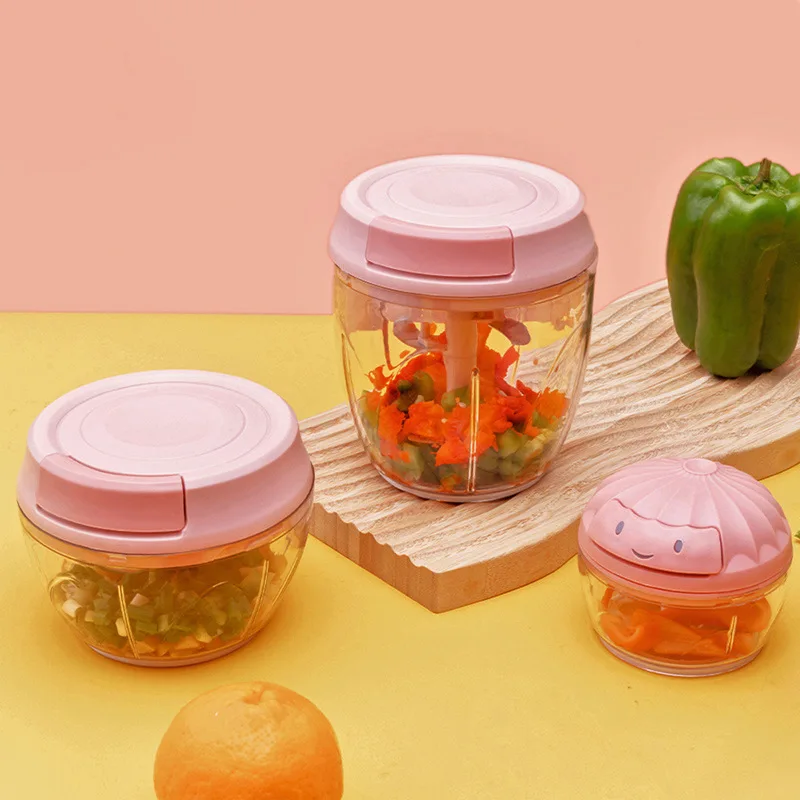 190ML Pull garlic artifact multi-function manual vegetable cutter meat grinder