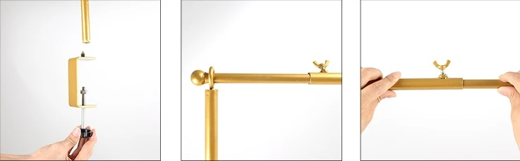 Desktop stand adjustable telescopic holiday party tabletop telescopic stand iron arch dining table decoration
