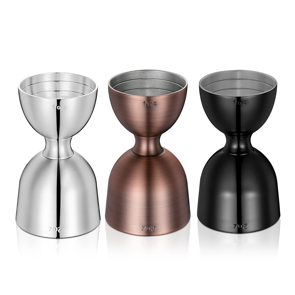 25ml Food Grade Safe Japanese Stainless Steel Bartending Liquid Measuring Cups Set Wine Copper Jigger Bar Tool