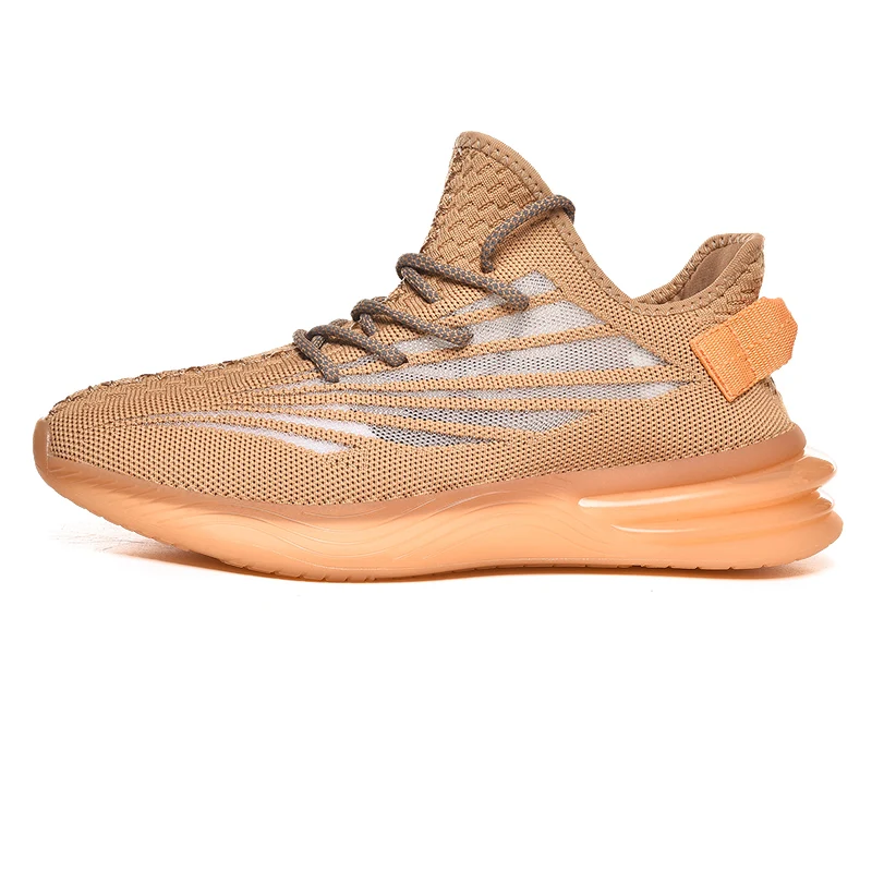 
Wholesale price reflective shoelaces knitted upper breathable sports shoes for men sneakers men tennis shoes men 