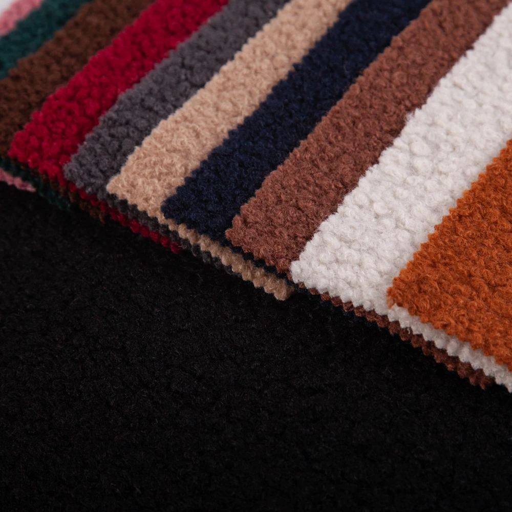 teddy fleece velvet fabric wholesale soft  sherpa circle yarn 100 polyester hot pashmina  furry fabric for toys or coats