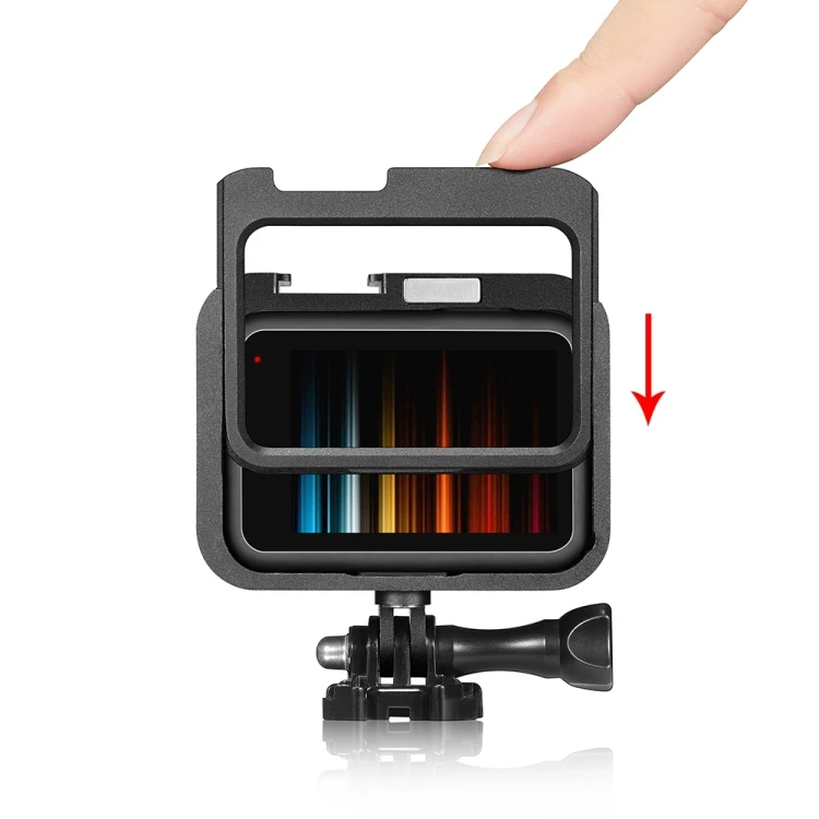 Оптовая продажа PULUZ для GoPro HERO9 черная металлическая рамка крепление защитный чехол с пряжкой базовое и