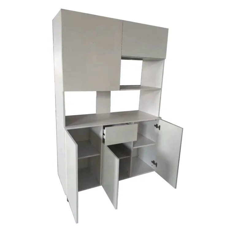 Modular High Gloss White wooden dining kitchen cabinet