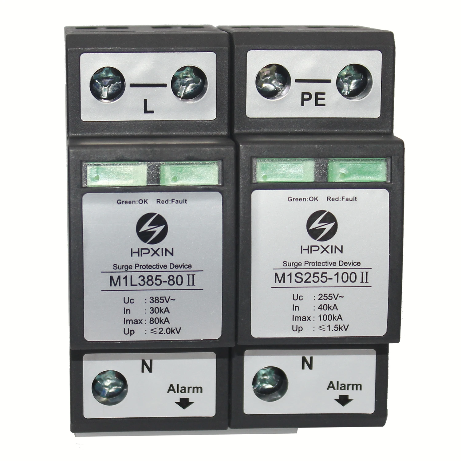Hpxin M1L385-80II(1P + N) хит продаж 220v устройство защиты от импульсных перенапряжений разрядник молнии протектор устройства солнечной энергии, сетевой фильтр СПД