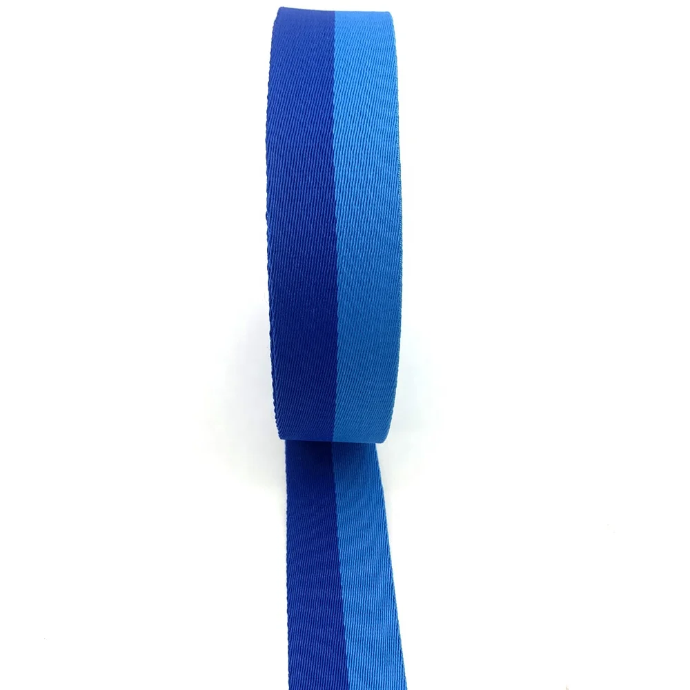 Guangdong suppliers offer 3.8cm mix two colors polyester striped webbing