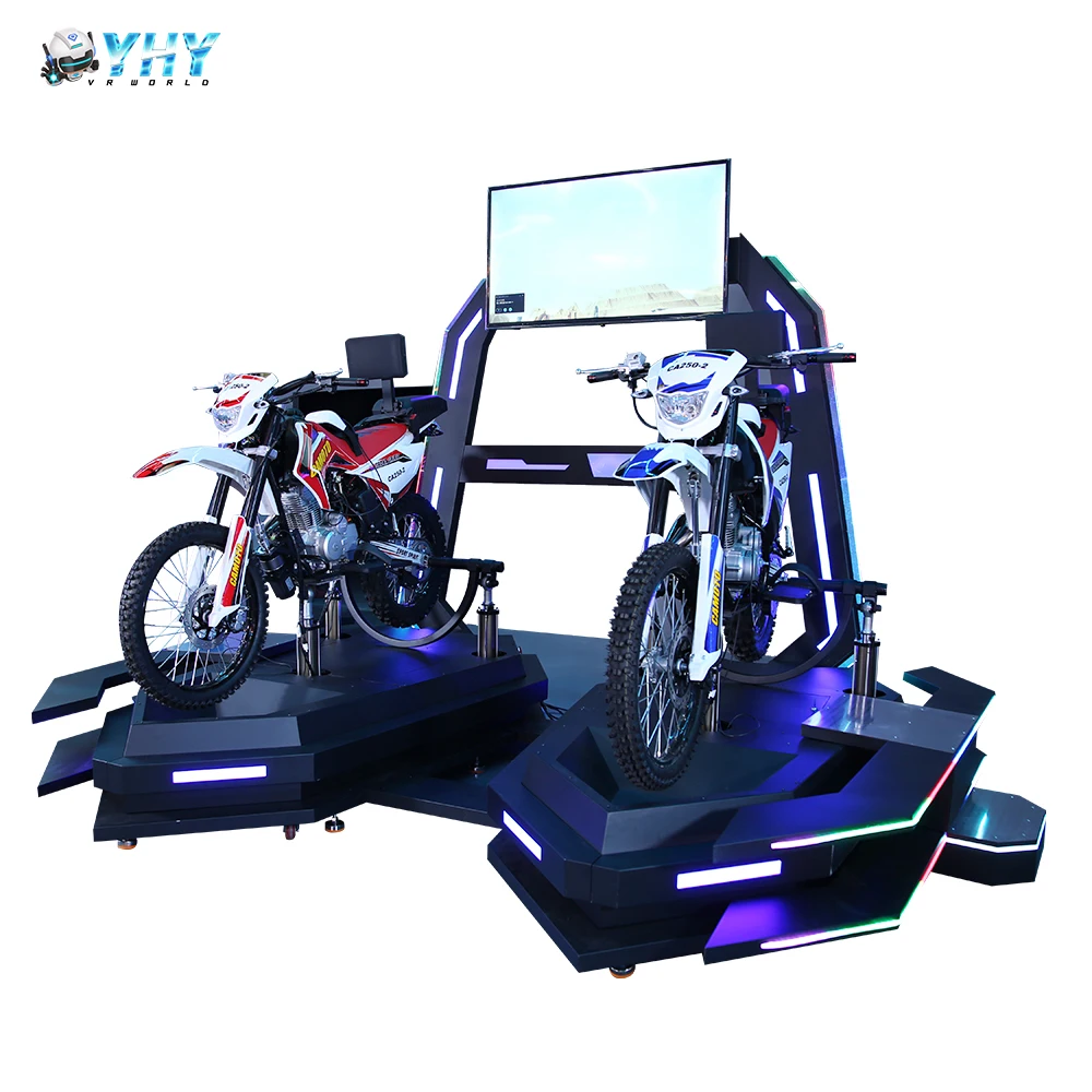 Shopping Mall Equipment Popular 55 inch Screen 3dof Motion Motorcycle Simulator 9D Virtual Vr Motorbike