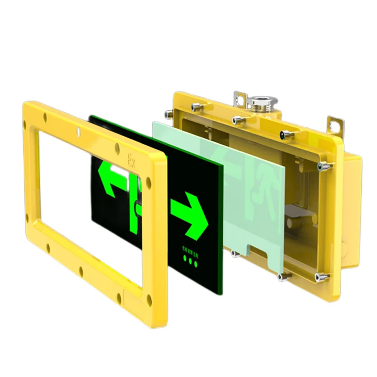 Hot selling ATEX 220vac explosion proof LED exit sign 90 mins emergency lamp indicator light