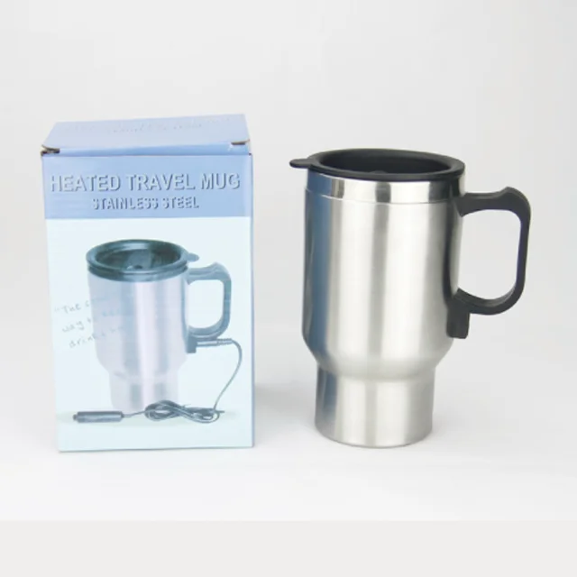 Promotion Gift 16oz Stainless Steel Electric Heated Thermo Mug For Car