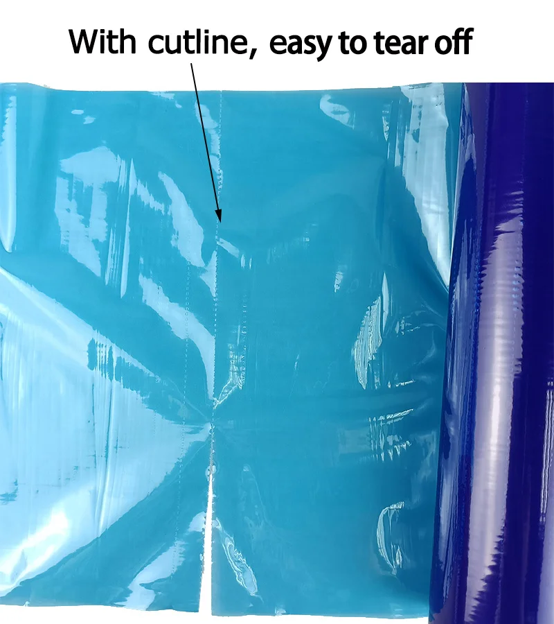 JEJOR Removing Dust Industrial Cleaning Cleanroom 6inch Peelable Disposable Blue PE Sticky Lint Roller