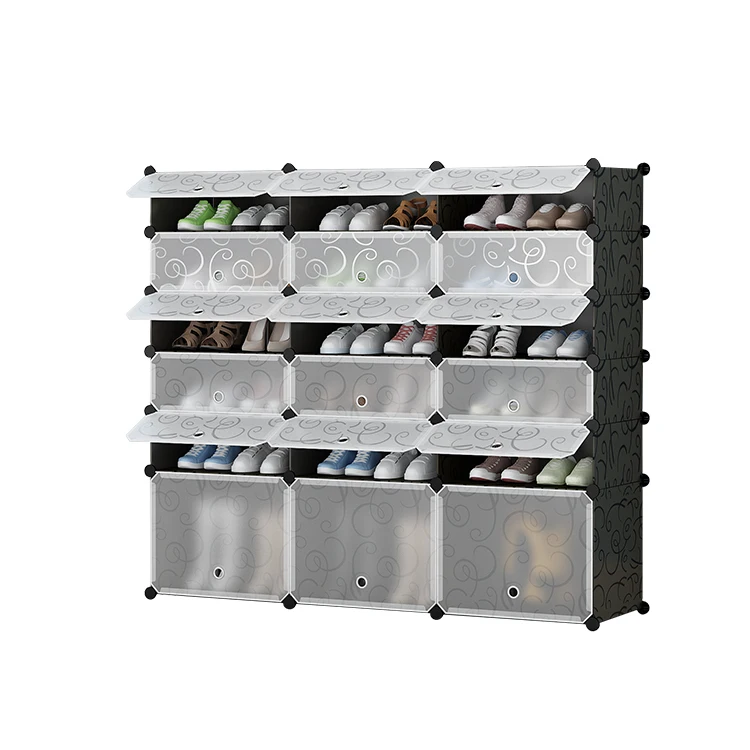 Modern simple style plastic storage cabinet shoe rack