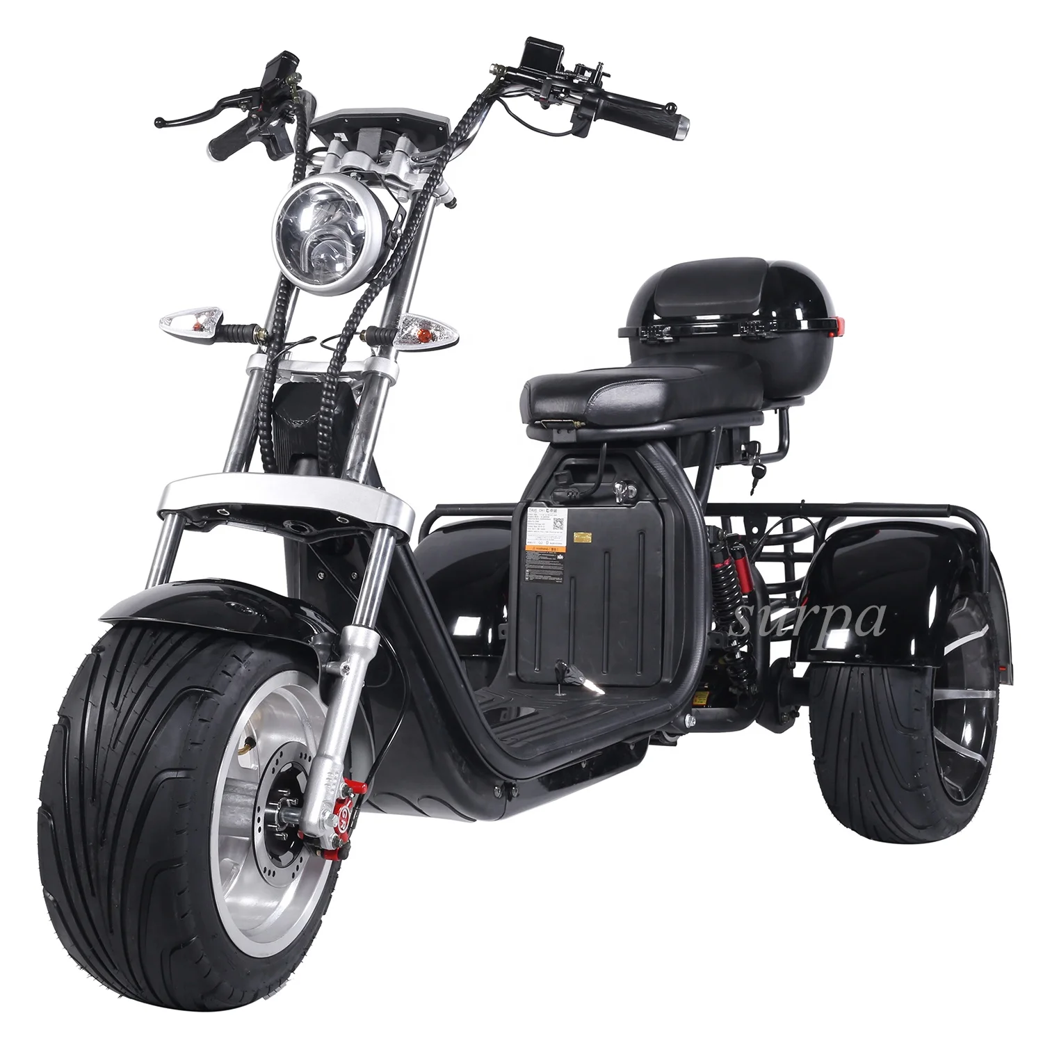 1000w 2000w 60v12ah /20ah Два съемный аккумулятор citycoco с толстыми покрышками 3-х колесный Гольф доска цикл Электрический