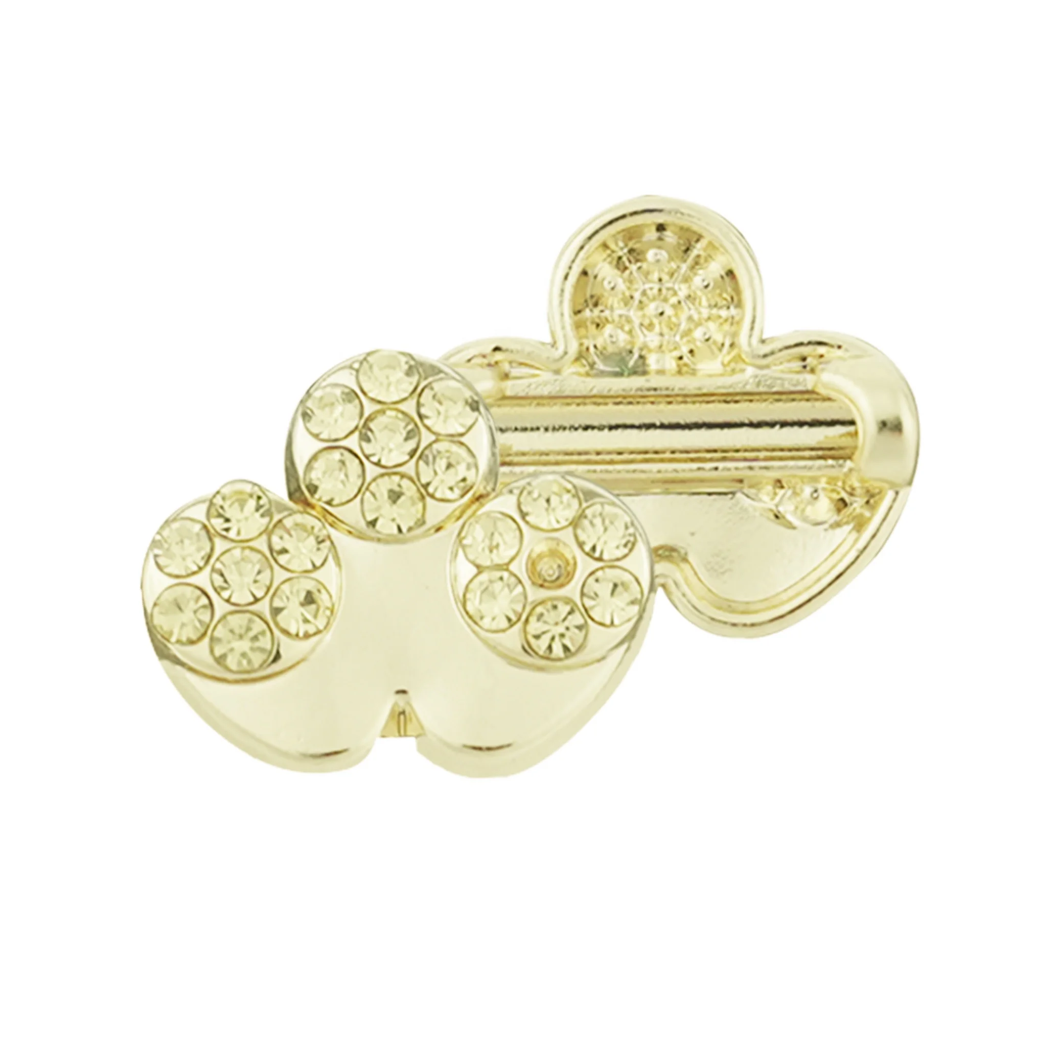 JinYi Hardware Factory OEM ODM Brand Logo Design Zinc Alloy Custom Sewing Rhinestone Garment Metal Label Tag