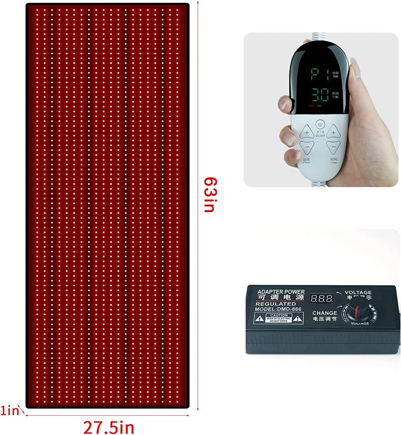 Weight Fat Loss Pain Relief 660nm 850nm Near Far Infrared Light Full Body Therapy Led Red Light Therapy Mat