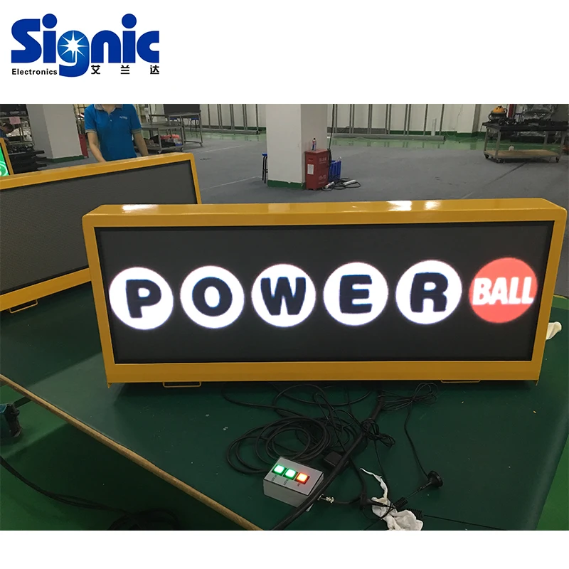 Double face taxi top led sign p3.33mm 960x320mm high resolution led billboards for taxi