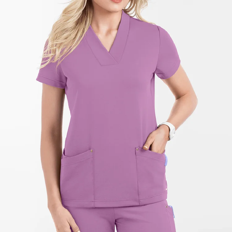 Customized Shawl Collar Medical Top