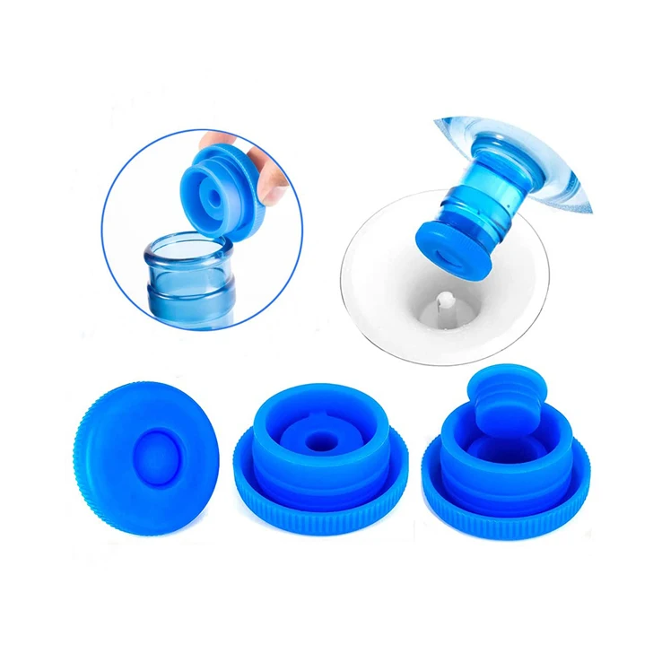 Amazon New Model 5 Gallon Silicone Reusable Water Jug Plug Caps Non Spill Top Lid Cover Cap for 55mm Water Bottle