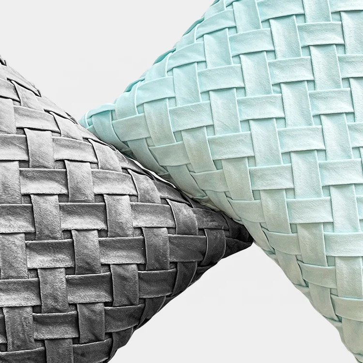 Wholesale solid color crumple velvet sofa seat luxury cushion pillow bed pillow for couch