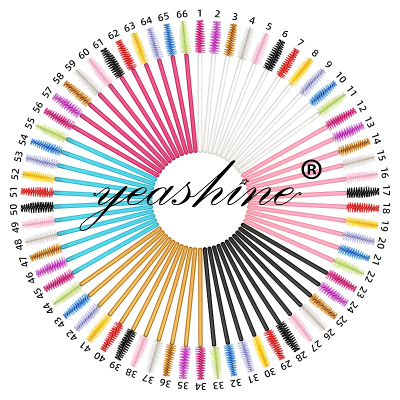 Bendable Cleansing Mini Black Tool Nylon Pink Lash Solid Eyelash Wand Disposable Eye Extension Mascara Spoolie Applicator Brush