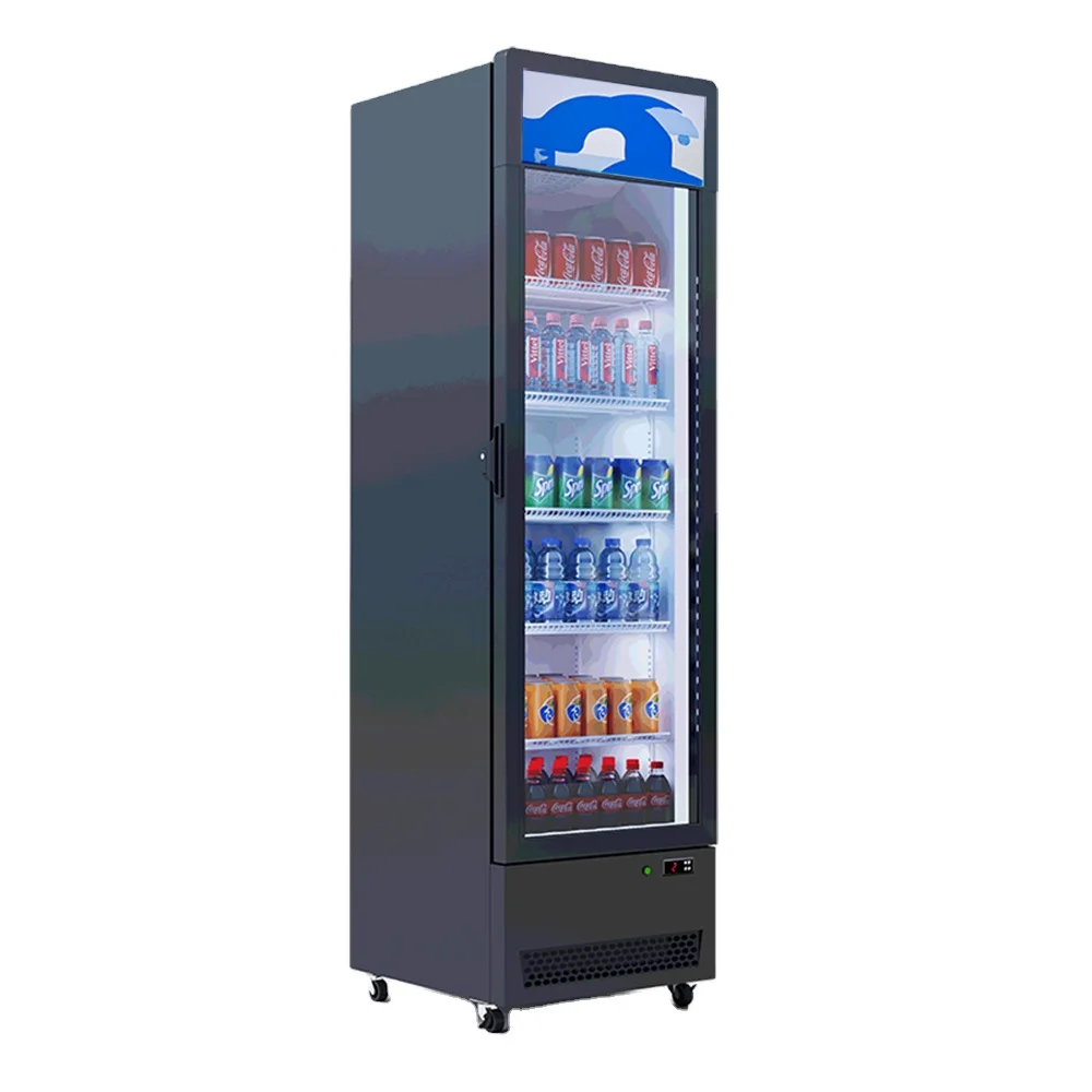 Коммерческий дисплей Apex холодильник охладитель напитков со стеклянной дверью Вертикальный морозильник
