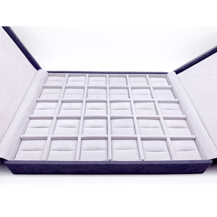 Wholesale Customized Microfiber Tray With Lid Jewelry Packaging For Earring Display Tray Jewelry