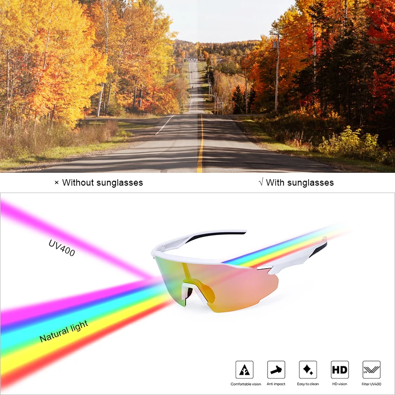 HUBO 521 Sports glasses photochromic sunglasses uv protection for cycling running
