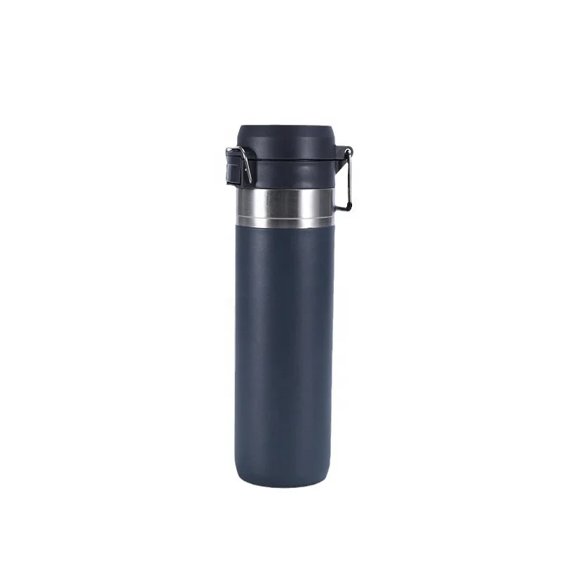 304 stainless steel bouncing cover thermos kettle single-hand open cover business straight cup annual meeting gift water bottle