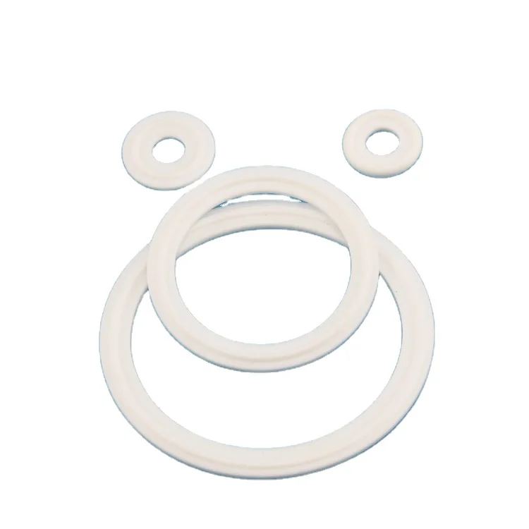 High temperature resistant white PTFE sealing gasket, high thermal stability cylinder sealing ring seal