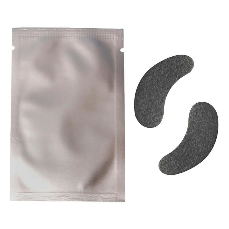 SAIN LZ Custom Logo Black Eyelash Extensions Eye Patch Under Eye Gel Pads Black Eyelash Pads