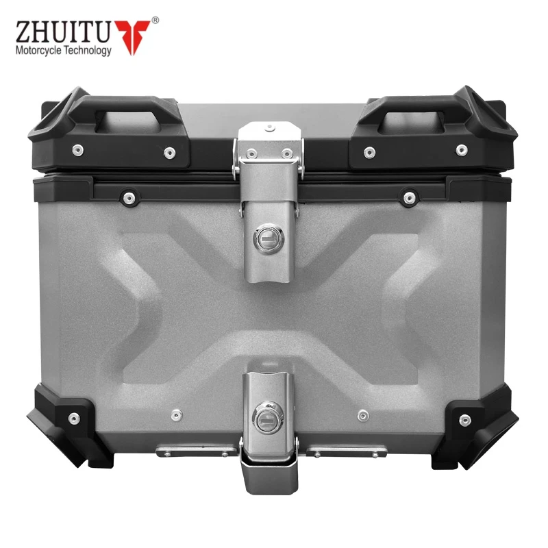 45L Quick Release Motorcycle aluminum top box Scooter Storage top box motorcycle tail box