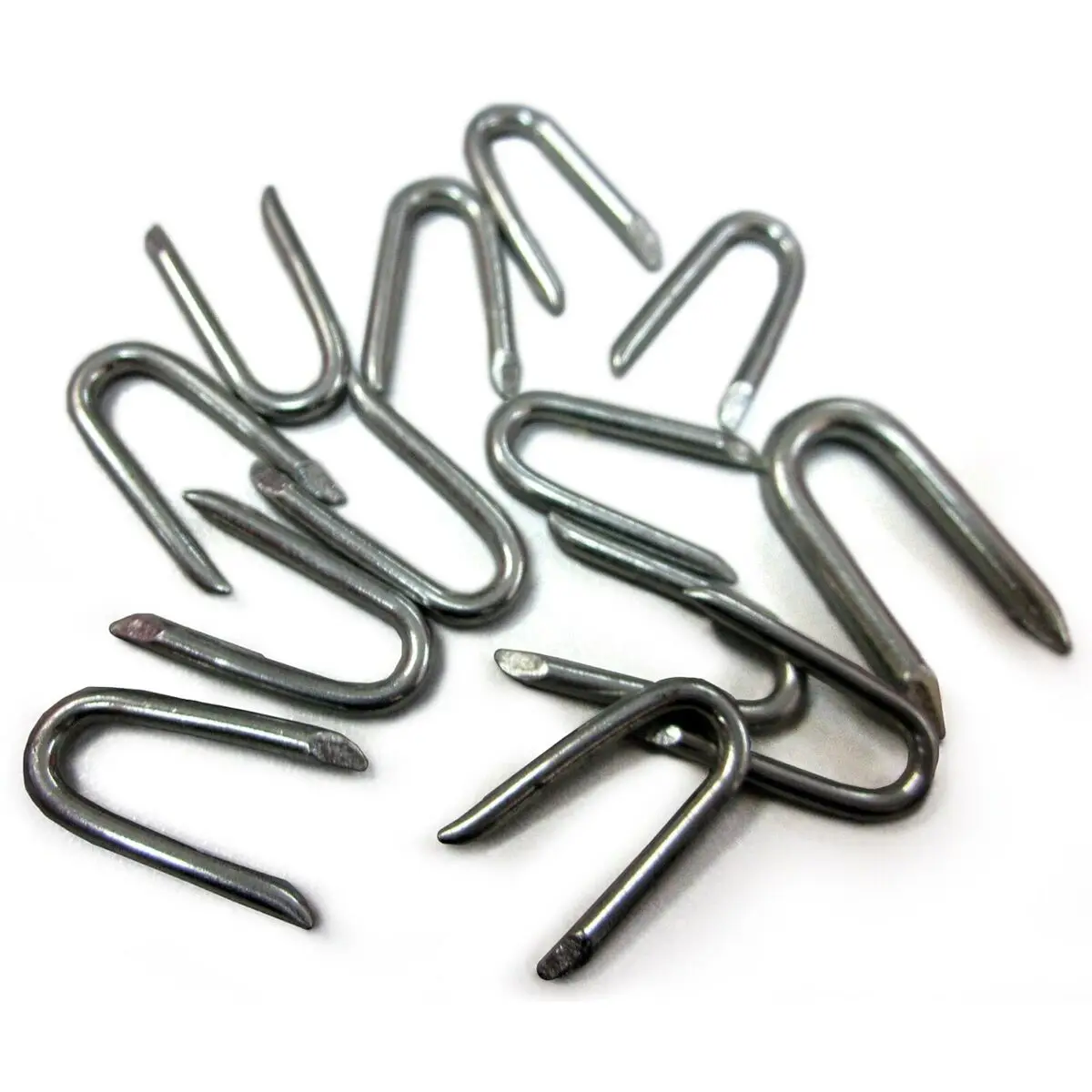 Galvanized  U Type Nails 150mm black U shape iron nails for artificial grass for barbed wire fixing