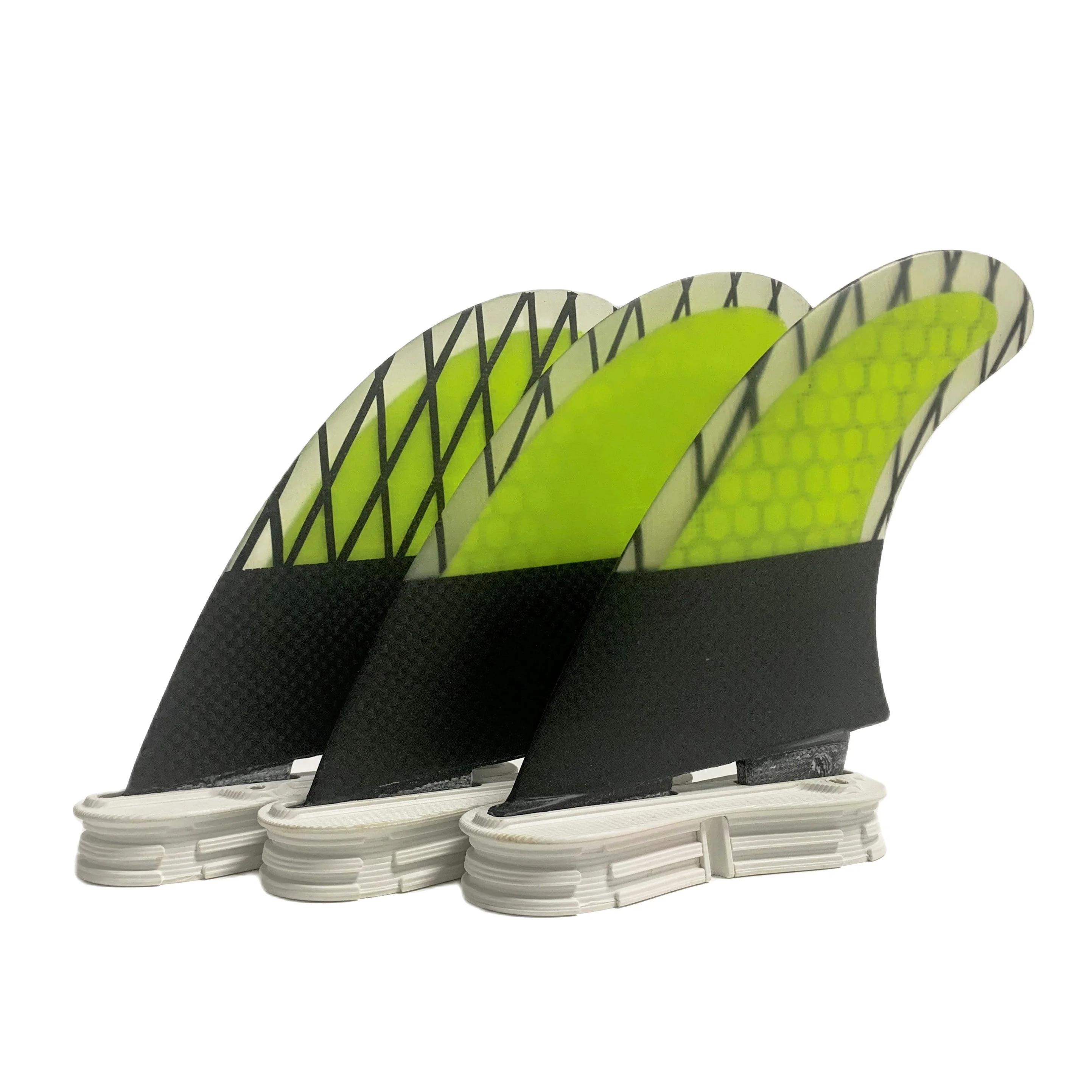 Custom Carbon Surfboard Fins Click Tab Carbon Fins Surfboard Thruster FSII Surf Fin