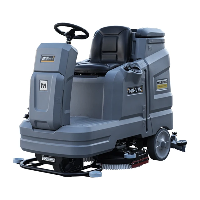 electric lithium battery lead acid battery floor scrubber and dryer machine on ride 24V 250AH