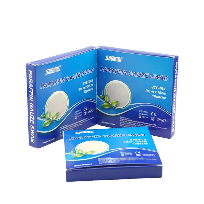 wound vaseline paraffin gauze dressing facial gauze swab 20*10 vaseline gauze dressing